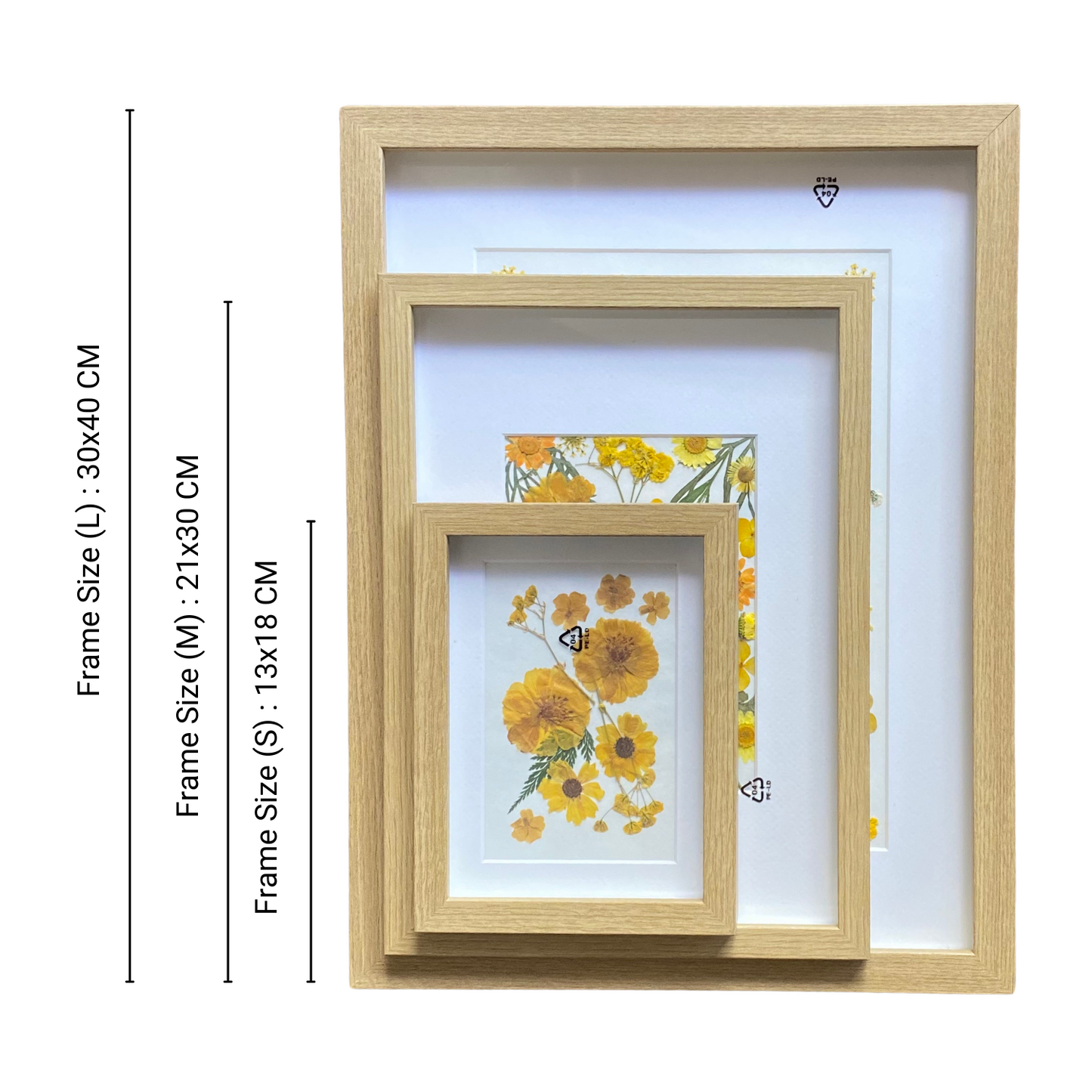 Wildflower Frame - Sunshine Yellow - Set of 2 (M + S)